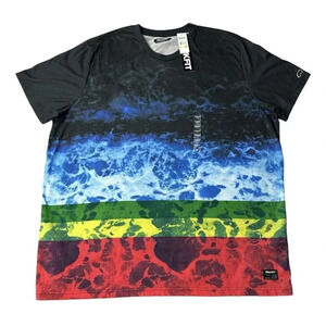 Trukfit Men's Black Multicolor Short Sleeve Graphic Print T-Shirt Size 3XL New